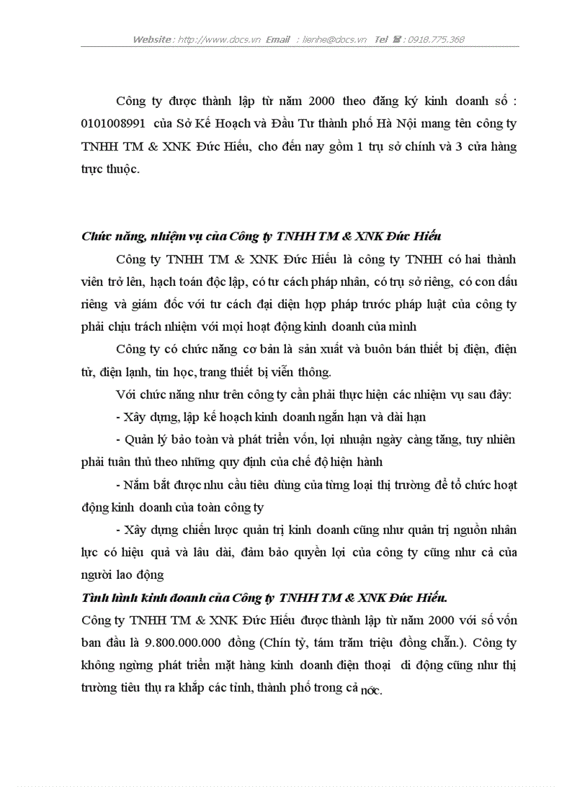 image for page Hoàn thiện hạch toán tiêu thụ hàng hoá xác định kết quả tiêu thụ hàng hoá tại C ty Thương mại XNK Đức Hiếu