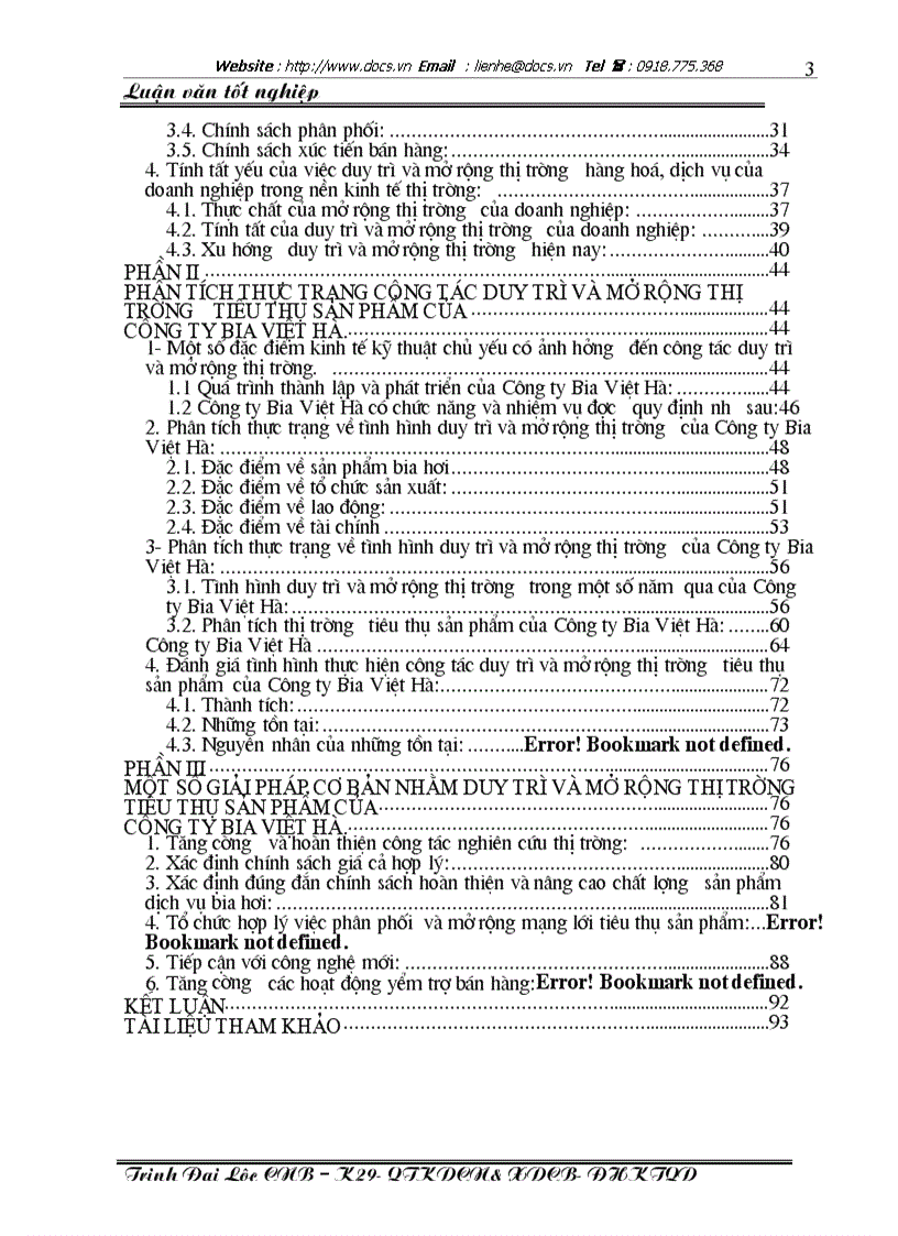 image for page Một số giải pháp cơ bản nhằm duy trì và mở rộng thị trường tiêu thụ sản phẩm của Công ty Bia Việt Hà