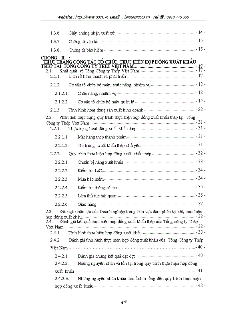 image for page Hoàn thiện nghiệp vụ ký kết và tổ chức thực hiện hợp đồng xuất khẩu thép tại Tổng công ty Thép Việt Nam