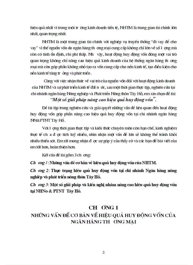 image for page 1số giải pháp kiến nghị nhằm nâng cao hiệu quả huy động vốn tại ngânhàng NHNo PTNT AgriBank Tây Hồ