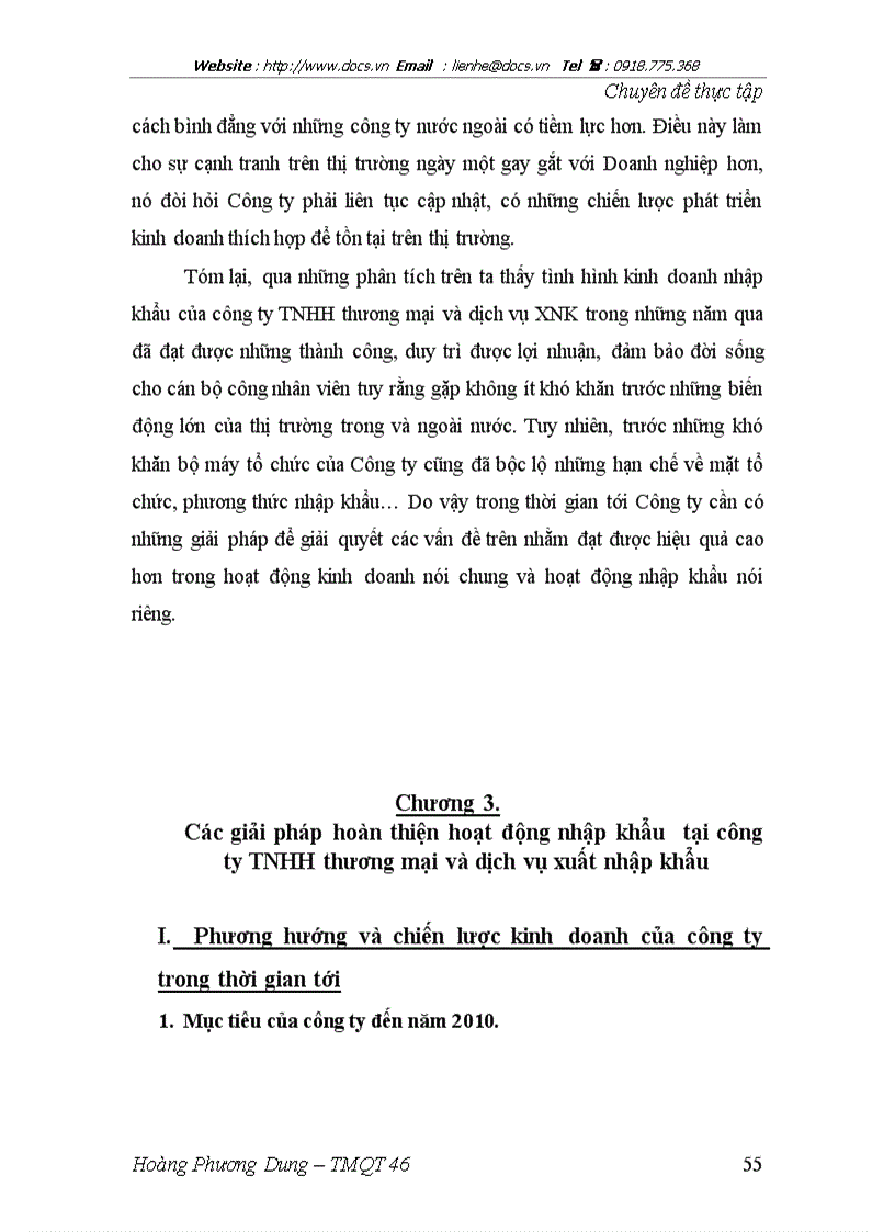 image for page Các giải pháp hoàn thiện hoạt động nhập khẩu tại công ty TNHH thương mại và dịch vụ XNK