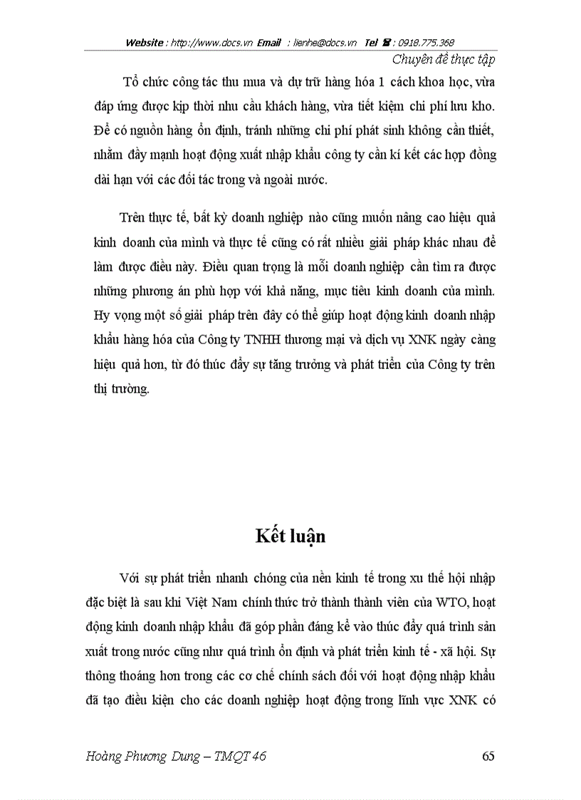 image for page Các giải pháp hoàn thiện hoạt động nhập khẩu tại công ty TNHH thương mại và dịch vụ XNK