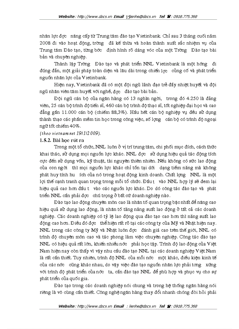 image for page Hoàn thiện công tác đào tạo nguồn nhân lực tại Chi nhánh ngân hàng NHNo PTNT AgriBank Từ Liêm