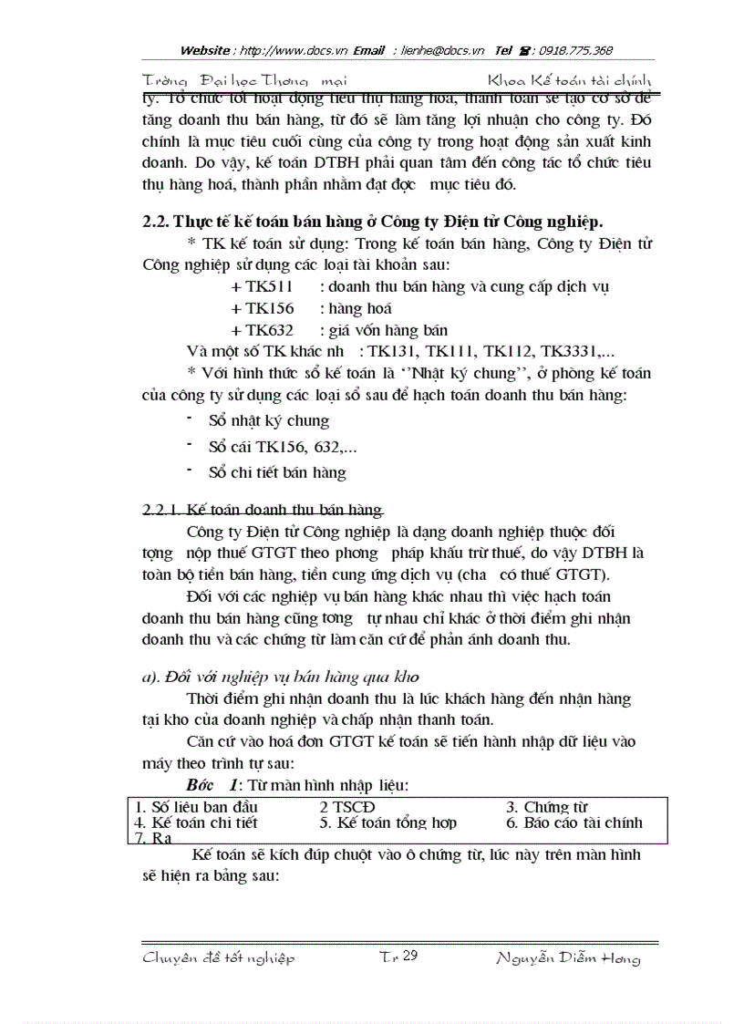 image for page Hoàn thiện kế toán nghiệp vụ bán hàng tại Công ty Điện tử Công nghiệp