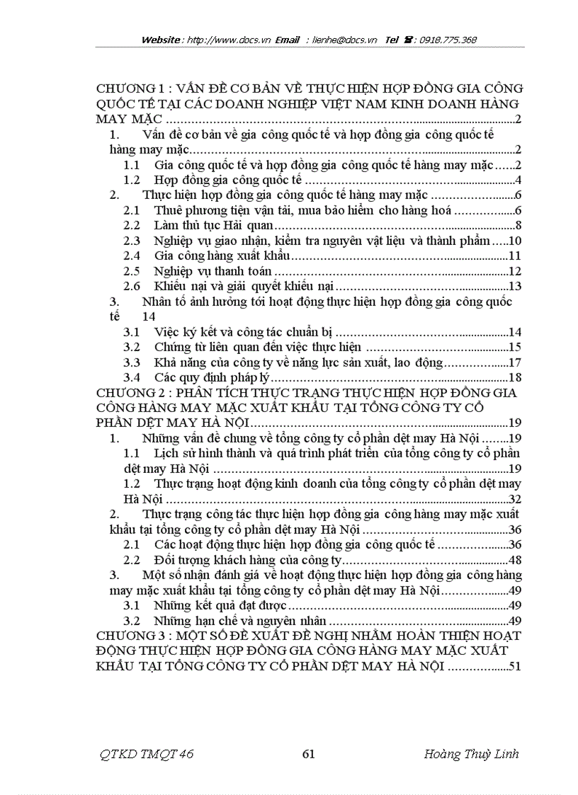image for page Thực hiện hợp đồng gia công quốc tế hàng may mặc của tổng công ty cổ phần dệt may Hà Nội thực trạng và giải pháp