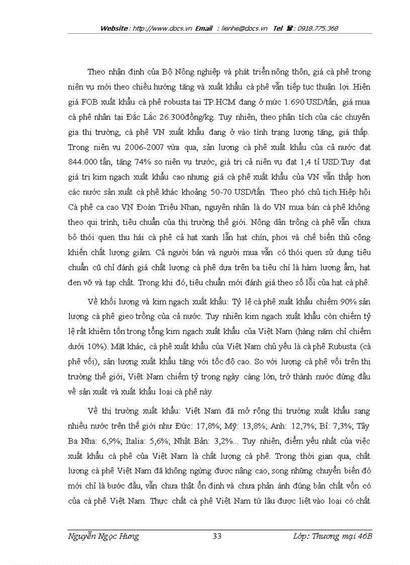 image for page Thúc đẩy xuất khẩu hàng nông sản của các địa phương và Thành phố thực trạng và giải pháp