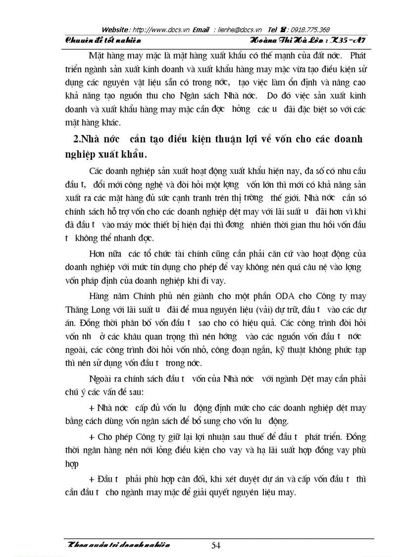 image for page Một số giải pháp nhằm thúc đẩy hoạt động xuất khẩu hàng may mặc ở công ty may Thăng Long