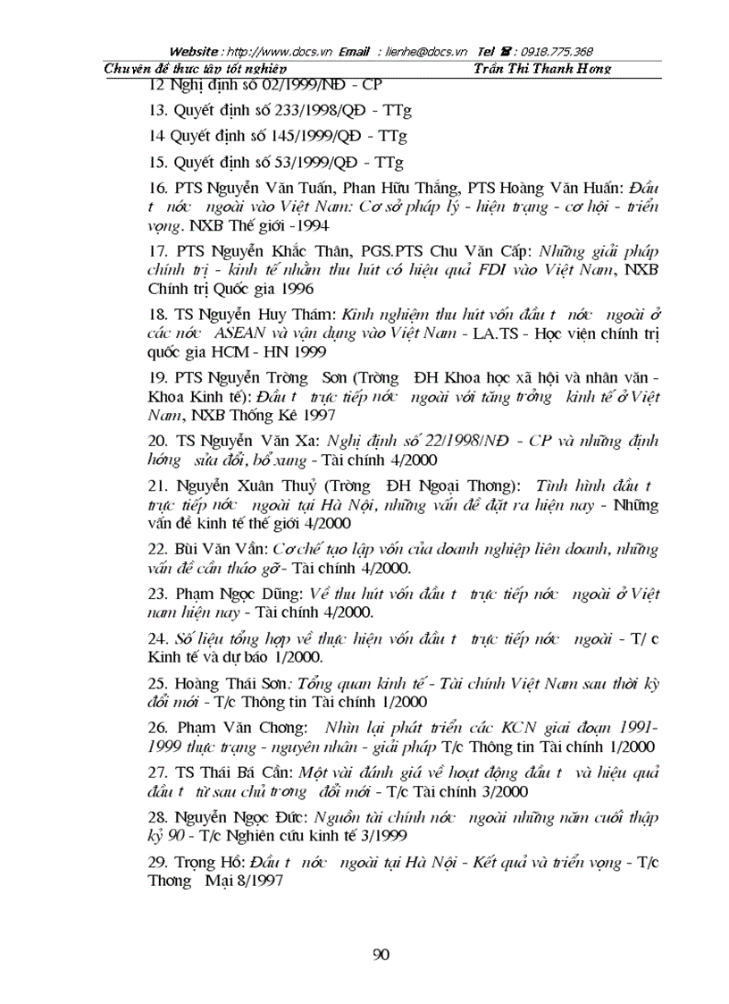 image for page Một số giải pháp chủ yếu nhằm nâng cao khả năng huy động và sử dụng có hiệu quả nguồn vốn đầu tư trực tiếp nước ngoài tại Hà Nội giai đoạn 2001 2010