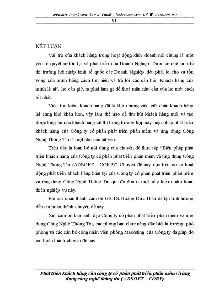 image for page Phát triển khách hàng của Công ty cổ phần phát triển phần mềm và ứng dụng công nghệ thông tin