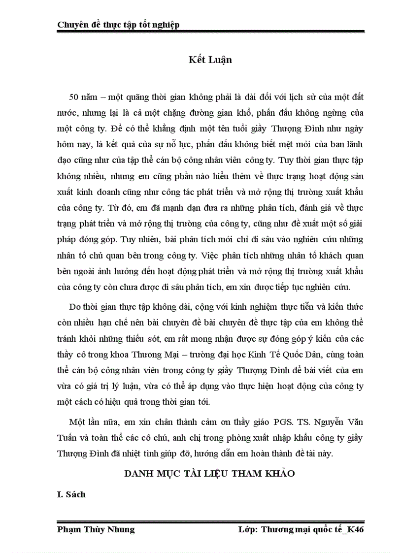 image for page Phát triển và mở rộng thị trường xuất khẩu của công ty TNHH một thành viên giầy Thượng Đình