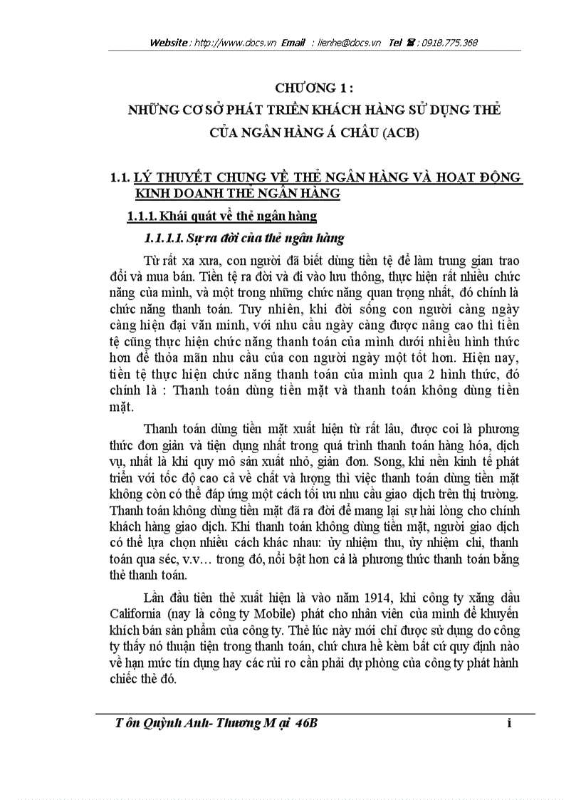 image for page Phát triển khách hàng sử dụng thẻ của ngân hàng Á Châu