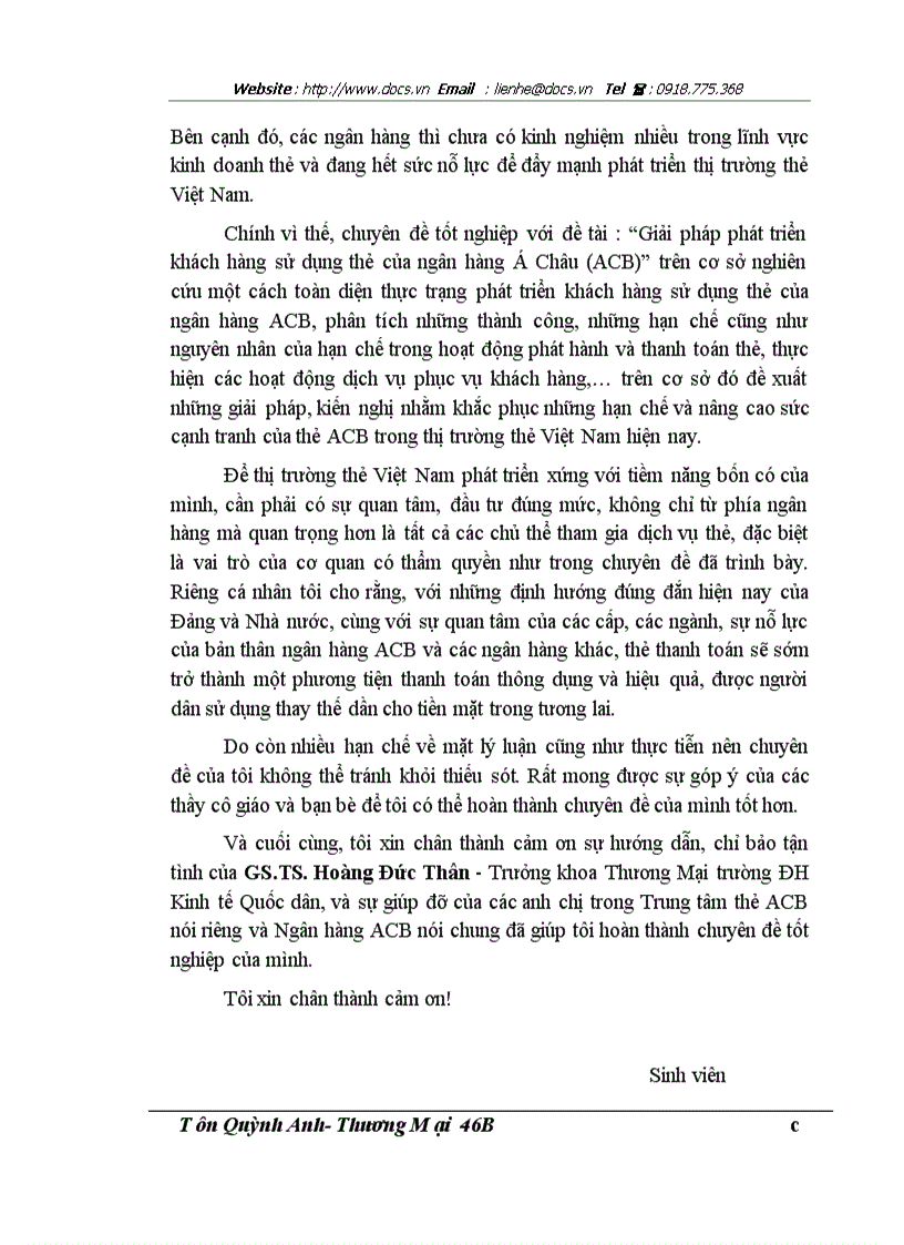 image for page Phát triển khách hàng sử dụng thẻ của ngân hàng Á Châu