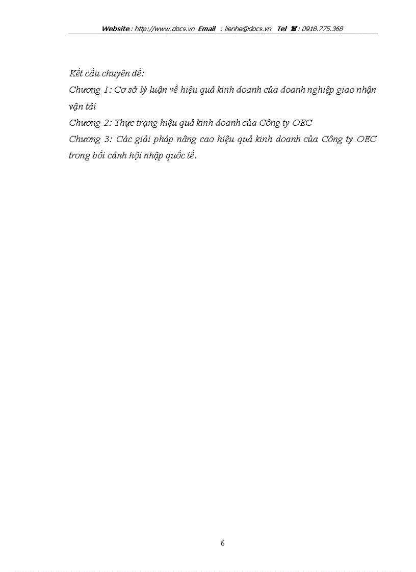 image for page Nâng cao hiệu quả kinh doanh giao nhận vận tải của công ty OEC trong bối cảnh hội nhập quốc tế