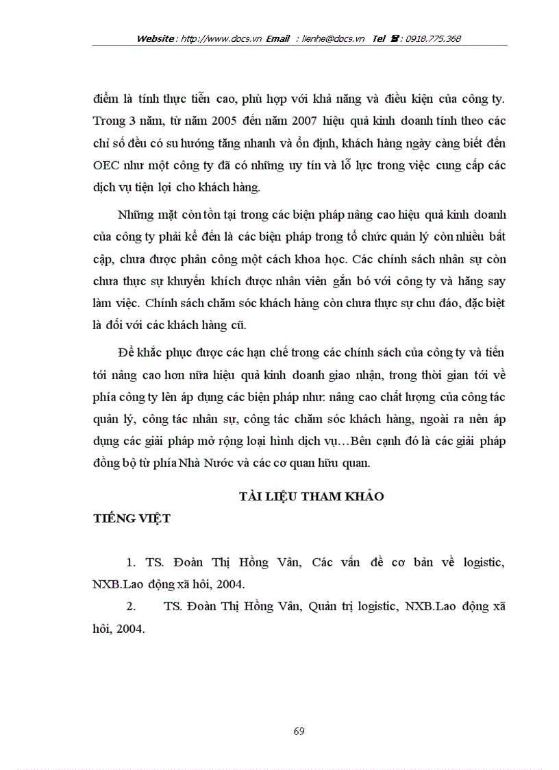 image for page Nâng cao hiệu quả kinh doanh giao nhận vận tải của công ty OEC trong bối cảnh hội nhập quốc tế