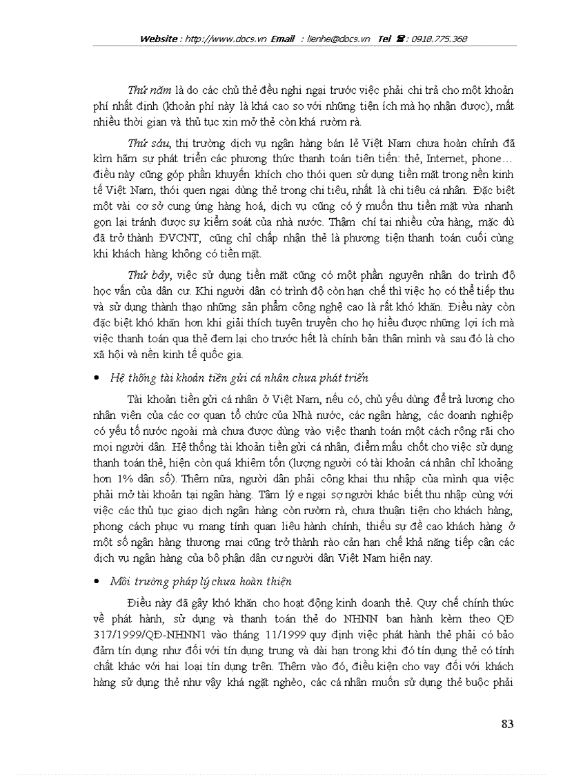 image for page Phát triển dịch vụ thanh toán sử dụng thẻ tại các Ngân hàng thương mại Việt Nam trong điều kiện hội nhập kinh tế quốc tế