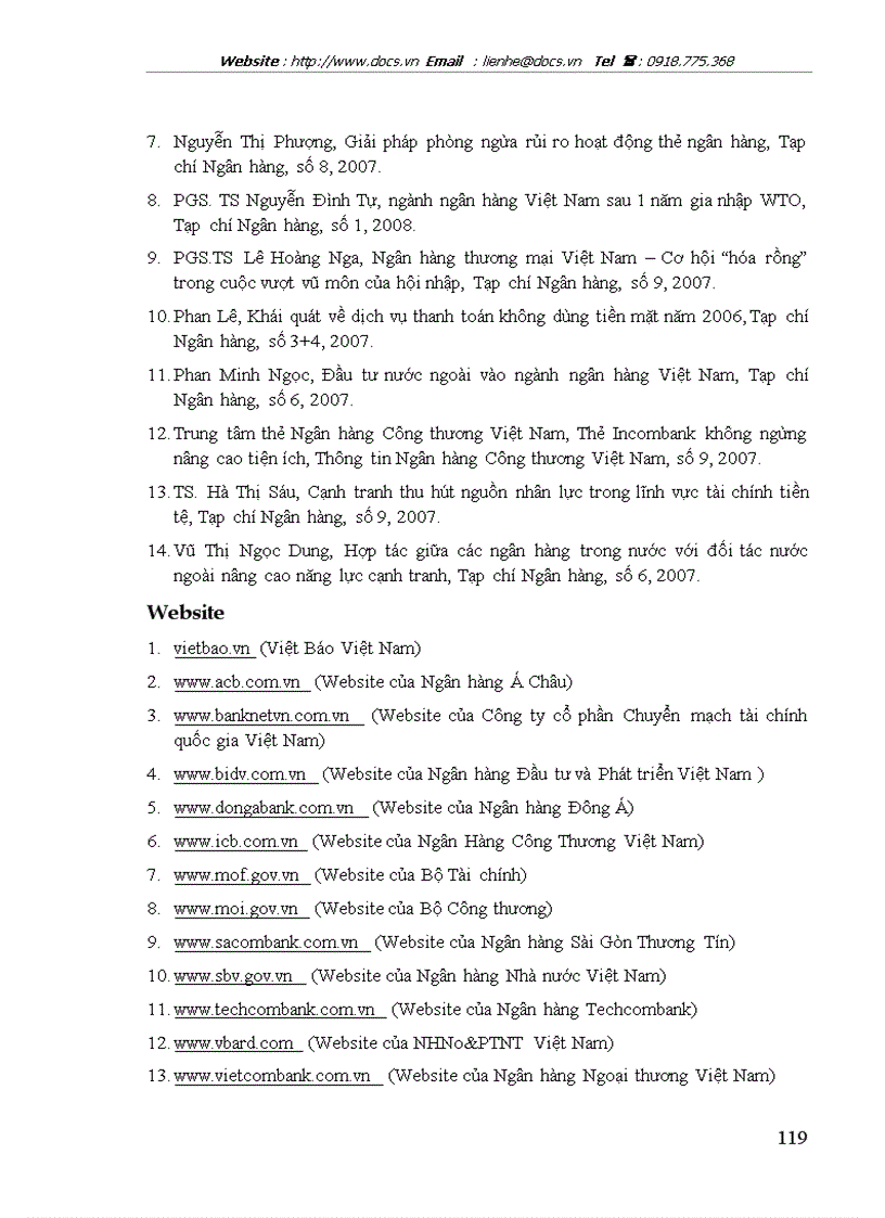 image for page Phát triển dịch vụ thanh toán sử dụng thẻ tại các Ngân hàng thương mại Việt Nam trong điều kiện hội nhập kinh tế quốc tế