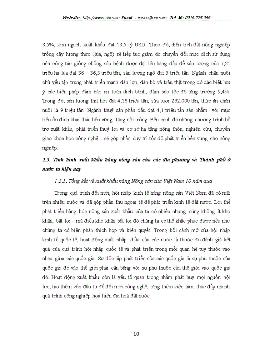 image for page Thúc đẩy xuất khẩu hàng nông sản của các địa phương và Thành phố thực trạng và giải pháp