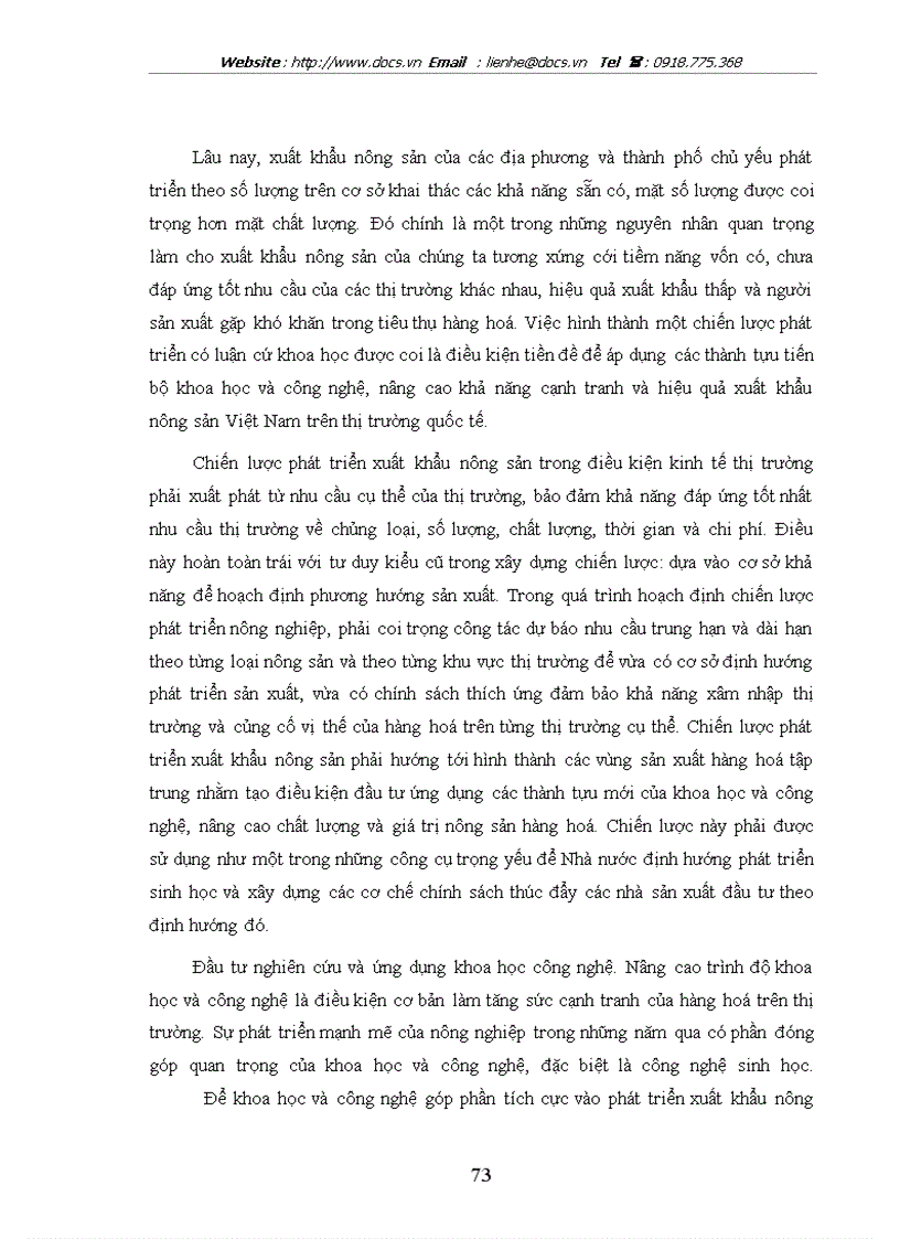 image for page Thúc đẩy xuất khẩu hàng nông sản của các địa phương và Thành phố thực trạng và giải pháp