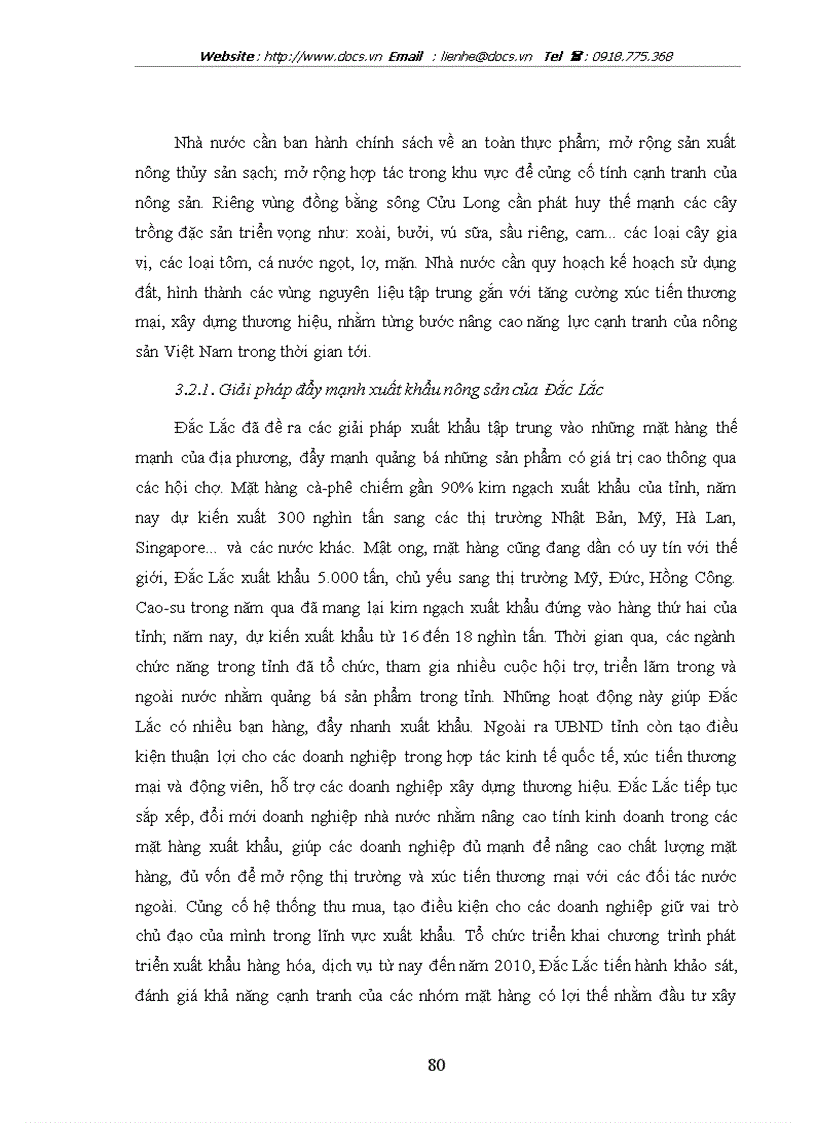 image for page Thúc đẩy xuất khẩu hàng nông sản của các địa phương và Thành phố thực trạng và giải pháp