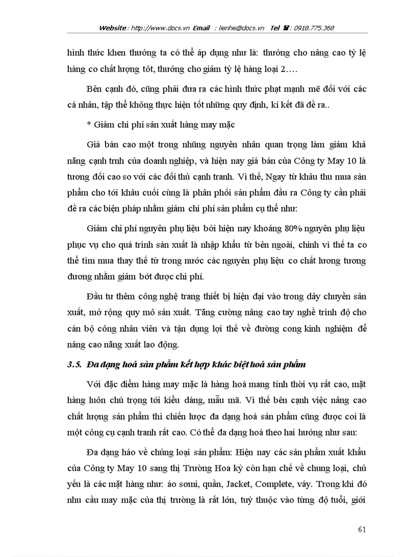image for page Đẩy mạnh xuất khẩu Của Công ty CP May 10 sang thị trường Mỹ