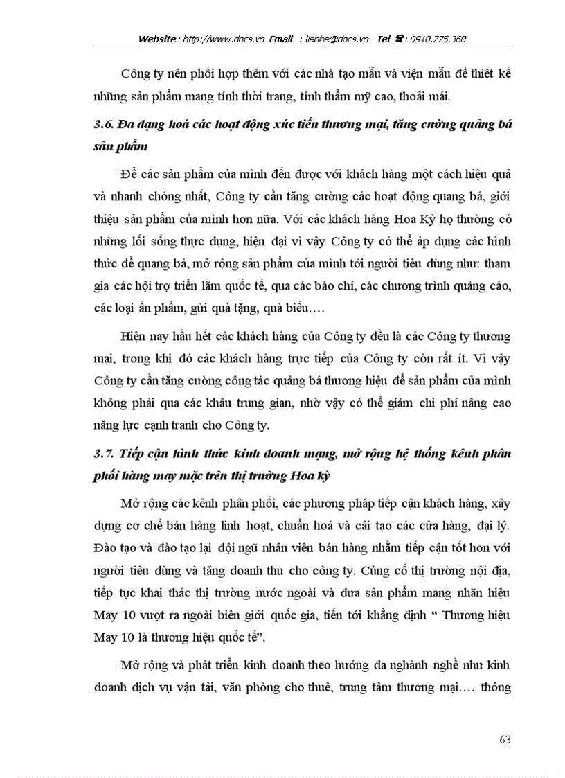 image for page Đẩy mạnh xuất khẩu Của Công ty CP May 10 sang thị trường Mỹ