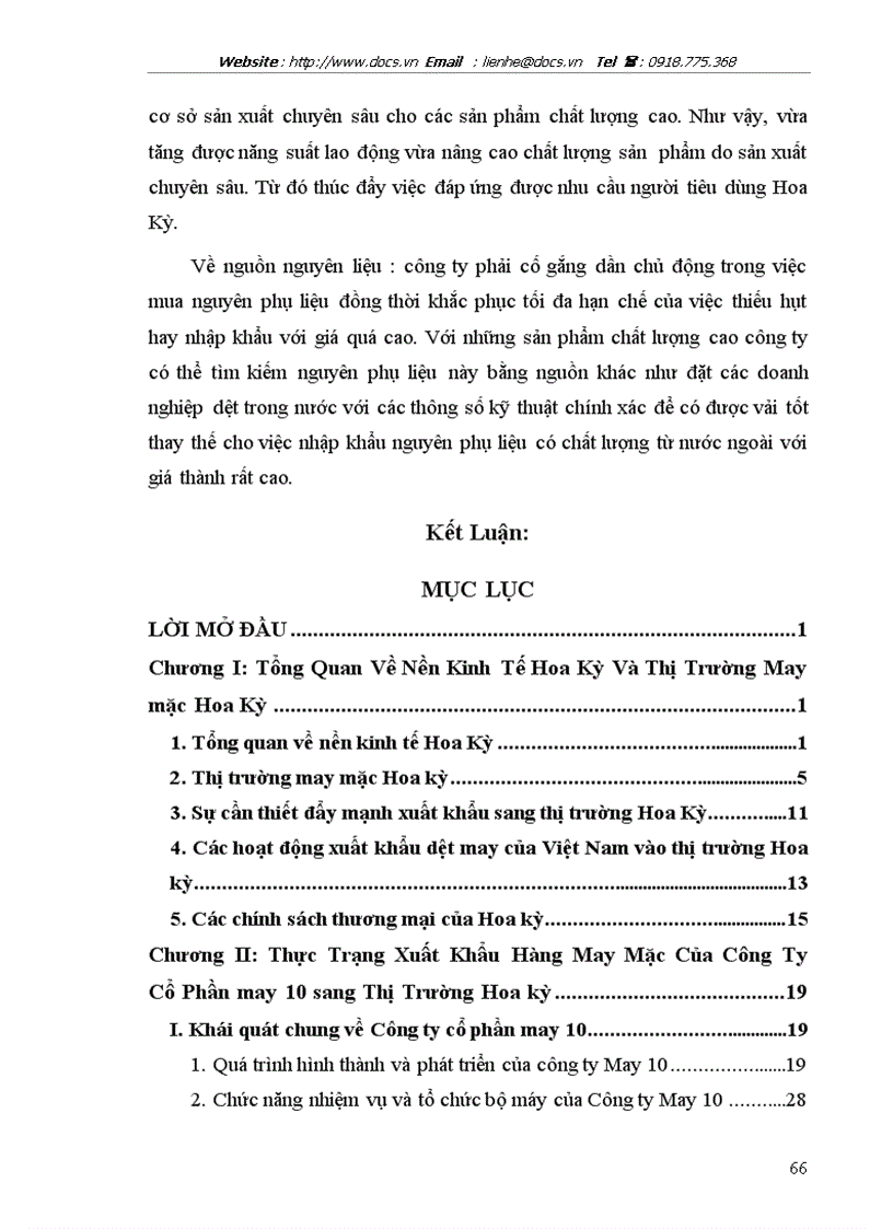 image for page Đẩy mạnh xuất khẩu Của Công ty CP May 10 sang thị trường Mỹ