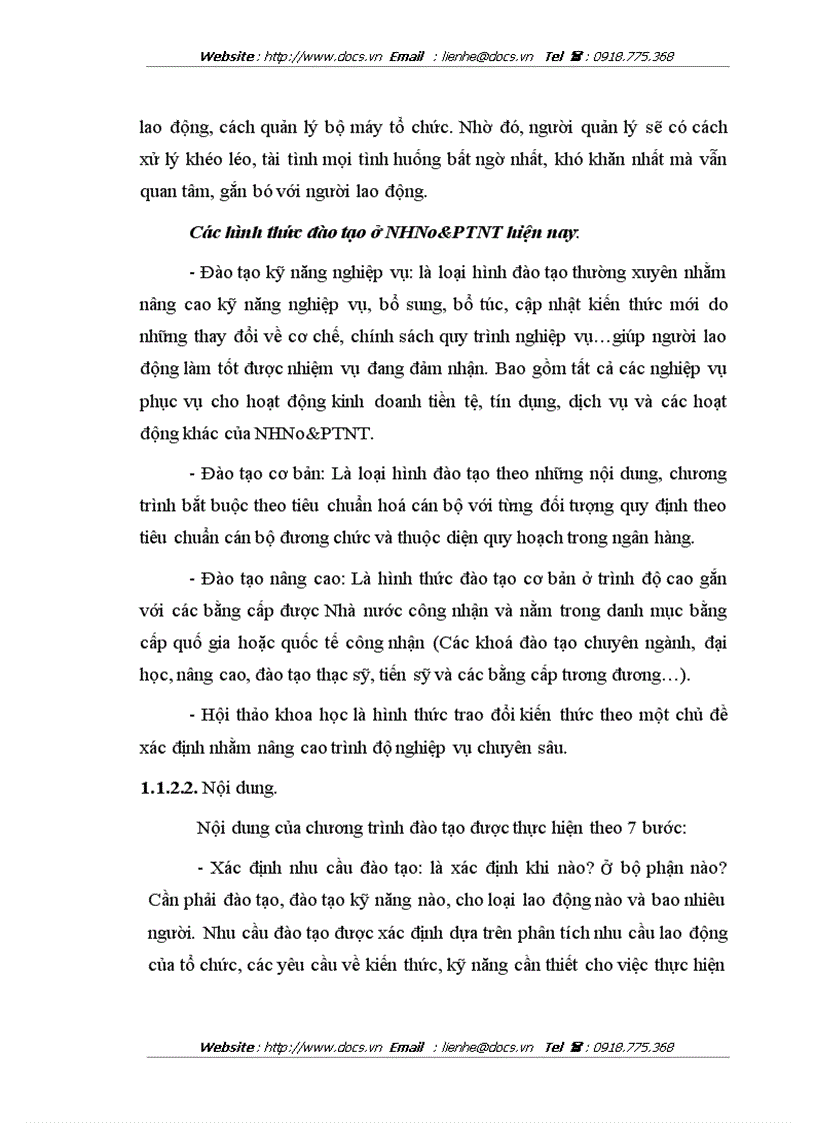 image for page Cải tiến công tác đào tạo và phát triển nguồn nhân lực ở ngân hàng NHNo PTNT AgriBank Bắc Hà Nội