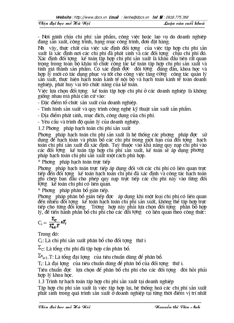 image for page Tổ chức công tác kế toán chi phí sản xuất và giá thành sản phẩm tại Xí nghiệp may X19 Công ty 247 BQP