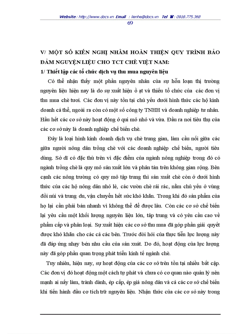 image for page Giải pháp đảm bảo nguồn nguyên liệu ở TCT chè Việt Nam Công ty mẹ