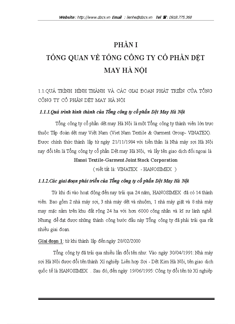 image for page Marketing quốc tế với việc đẩy mạnh hoạt động xuất khẩu sang thị trường Mỹ của Tổng công ty cổ phần Dệt May Hà Nội