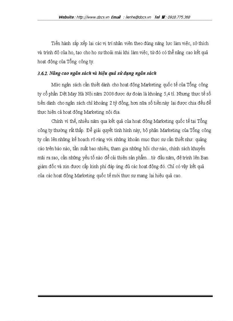 image for page Marketing quốc tế với việc đẩy mạnh hoạt động xuất khẩu sang thị trường Mỹ của Tổng công ty cổ phần Dệt May Hà Nội