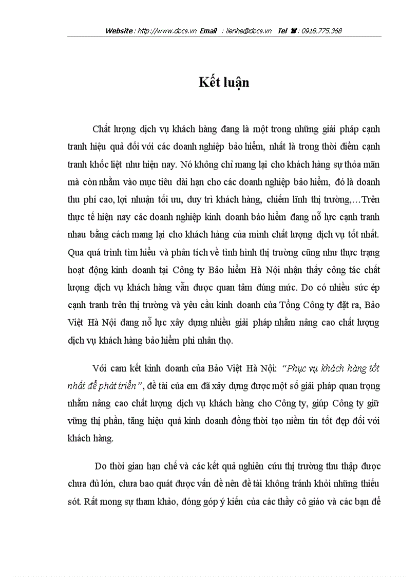 image for page Giải pháp nâng cao chất lượng dịch vụ khách hàng Bảo hiểm tại Công ty Bảo hiểm Hà Nội