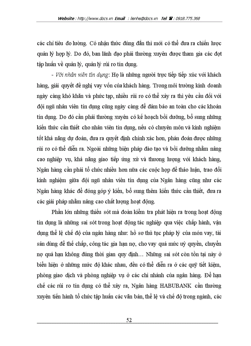 image for page Một số giải pháp quản lý rủi ro tín dụng ở Ngân hàng thương mại và cổ phần nhà Hà Nội HABUBANK