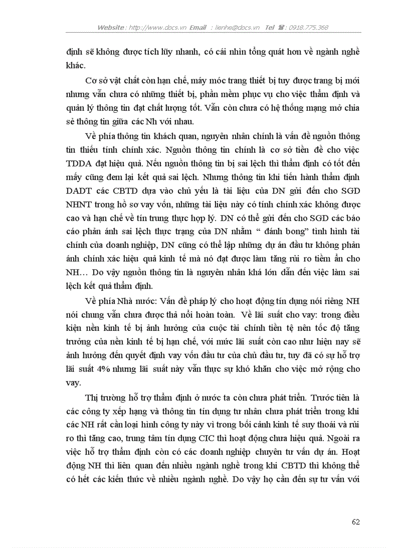 image for page Thực trạng và giải pháp nâng cao chất lượng công tác thẩm định dự án đầu tư tại Sở Giao dịch ngânhàng NHTMCP Ngoại Thương VietcomBank VN
