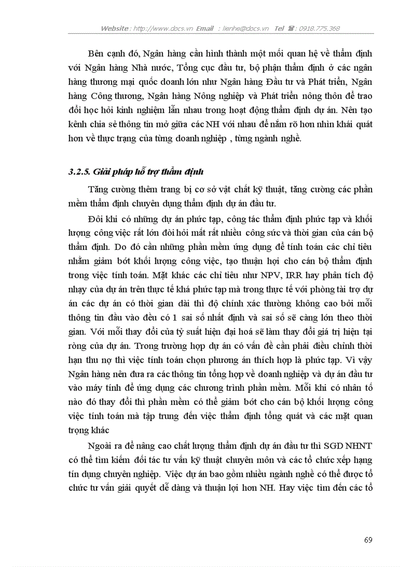 image for page Thực trạng và giải pháp nâng cao chất lượng công tác thẩm định dự án đầu tư tại Sở Giao dịch ngânhàng NHTMCP Ngoại Thương VietcomBank VN