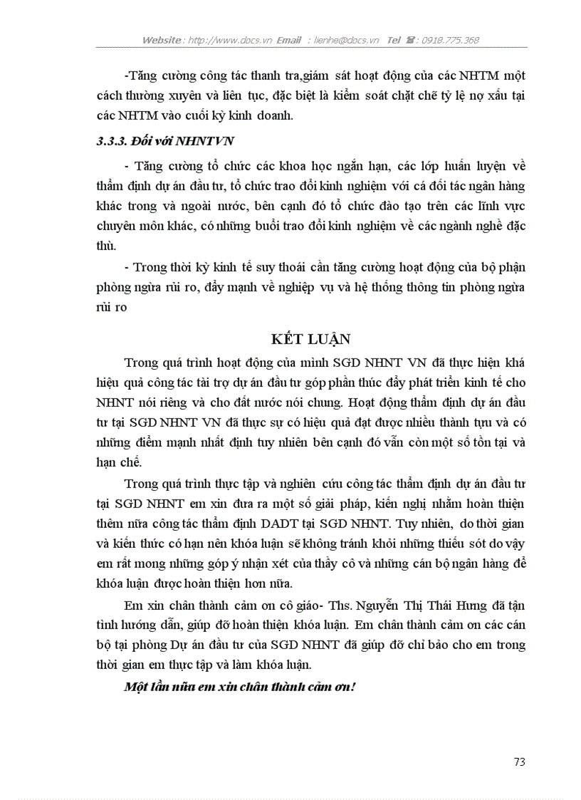 image for page Thực trạng và giải pháp nâng cao chất lượng công tác thẩm định dự án đầu tư tại Sở Giao dịch ngânhàng NHTMCP Ngoại Thương VietcomBank VN