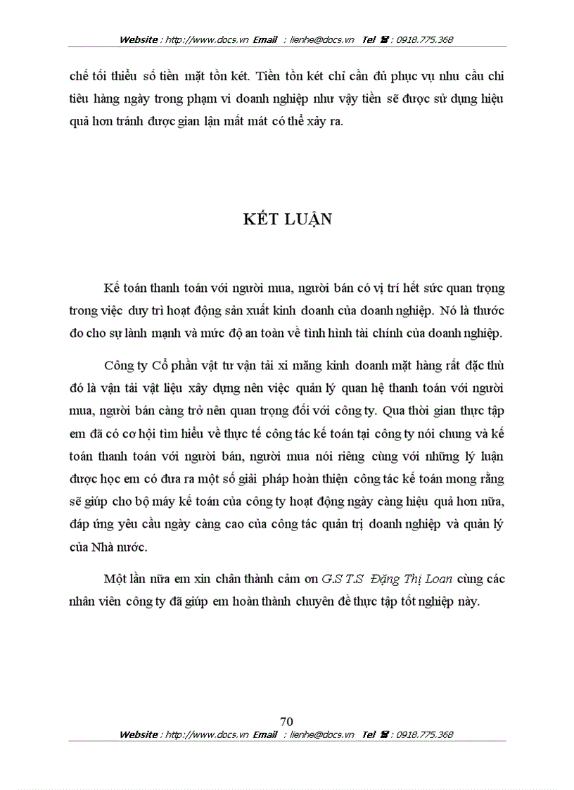 image for page Hoàn thiện công tác kế toán thanh toán với người mua và người bán tại Công ty CP vật tư vận tải xi măng