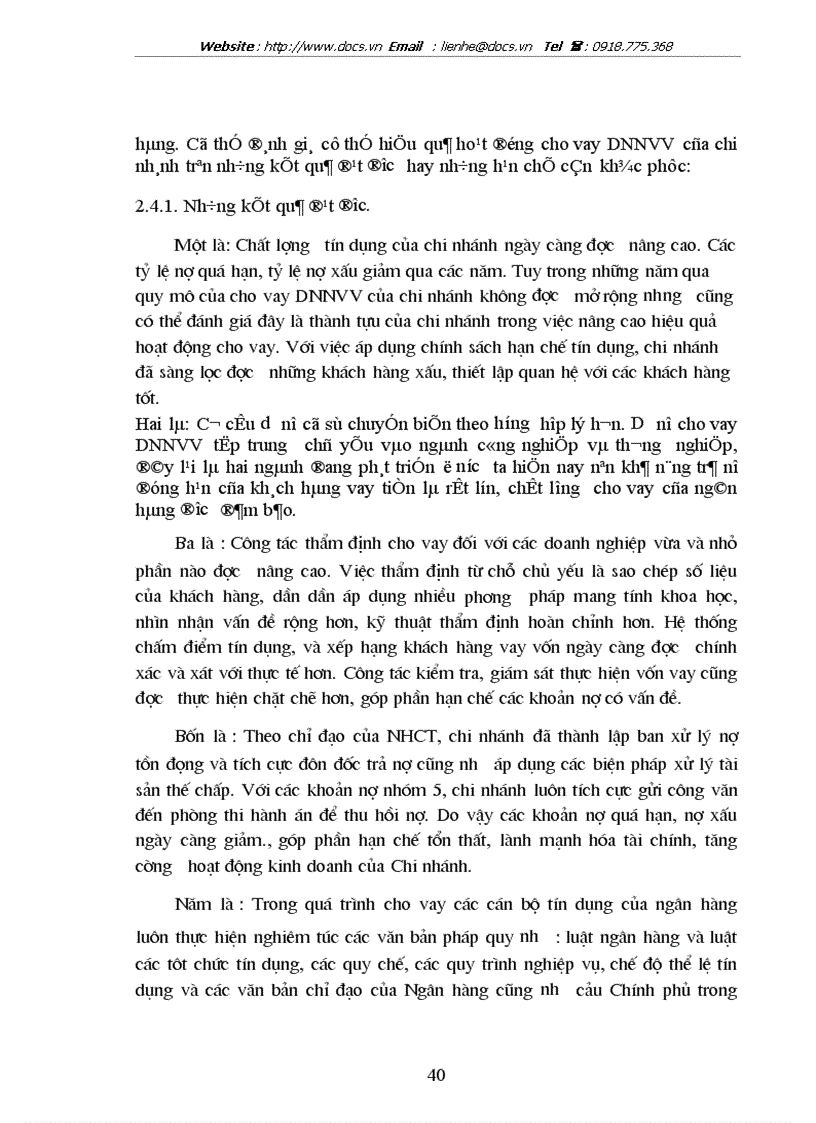 image for page Nâng cao hiệu quả hoạt động cho vay đối với doanh nghiệp vừa và nhỏ tại chi nhánh NHCT Hoàn Kiếm Thực trạng và giải pháp