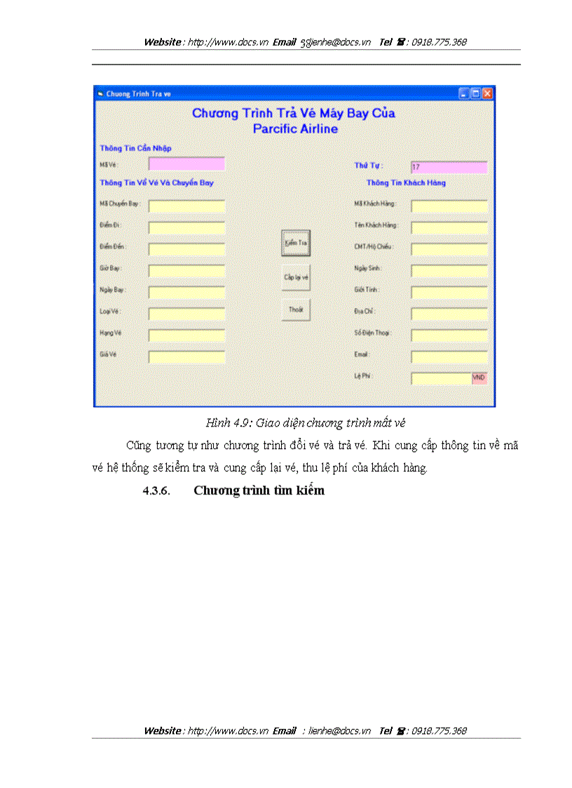 image for page Xây dựng hệ thống quản lý chuyến bay và bán vé máy bay cho hãng Pacific Airline
