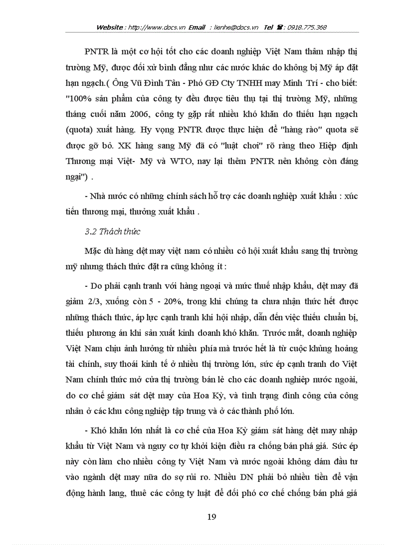 image for page Thực trạng và 1 số giải pháp đẩy mạnh xuất khẩu hàng dệt may Việt Nam sang thị trường Mỹ