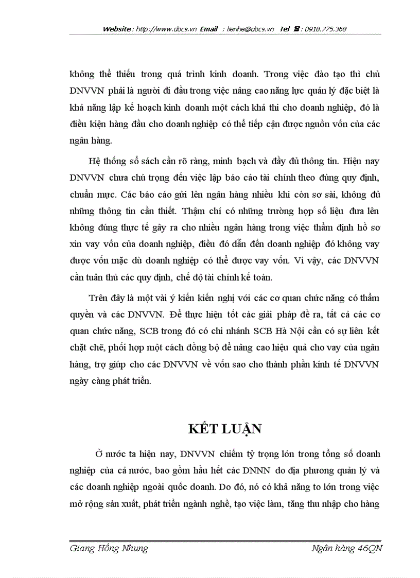 image for page Nâng cao hiệu quả cho vay đối với DNVVN tại Ngân hàng TMCP Sài gòn chi nhánh Hà nội