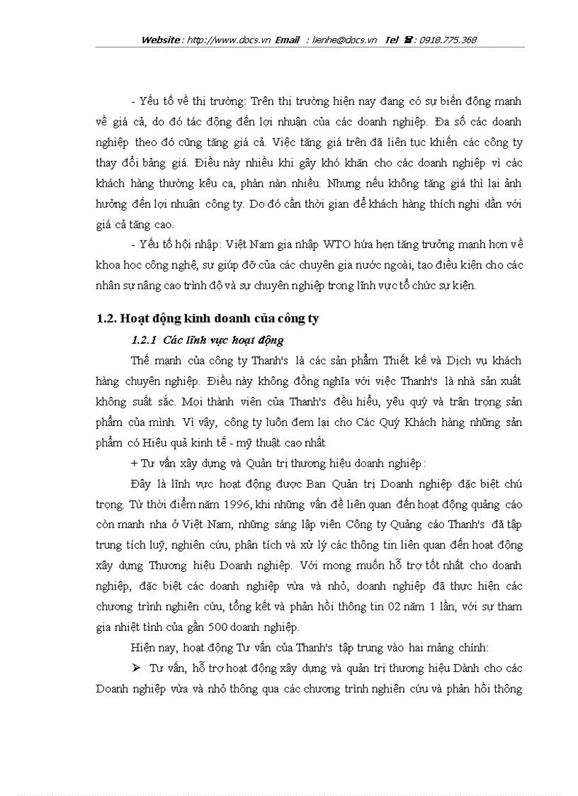 image for page Thực trạng hoạt động tổ chức sự kiện của công ty TNHH Quảng Cáo và Thương Mại Thanh Những giải pháp hoàn thiện