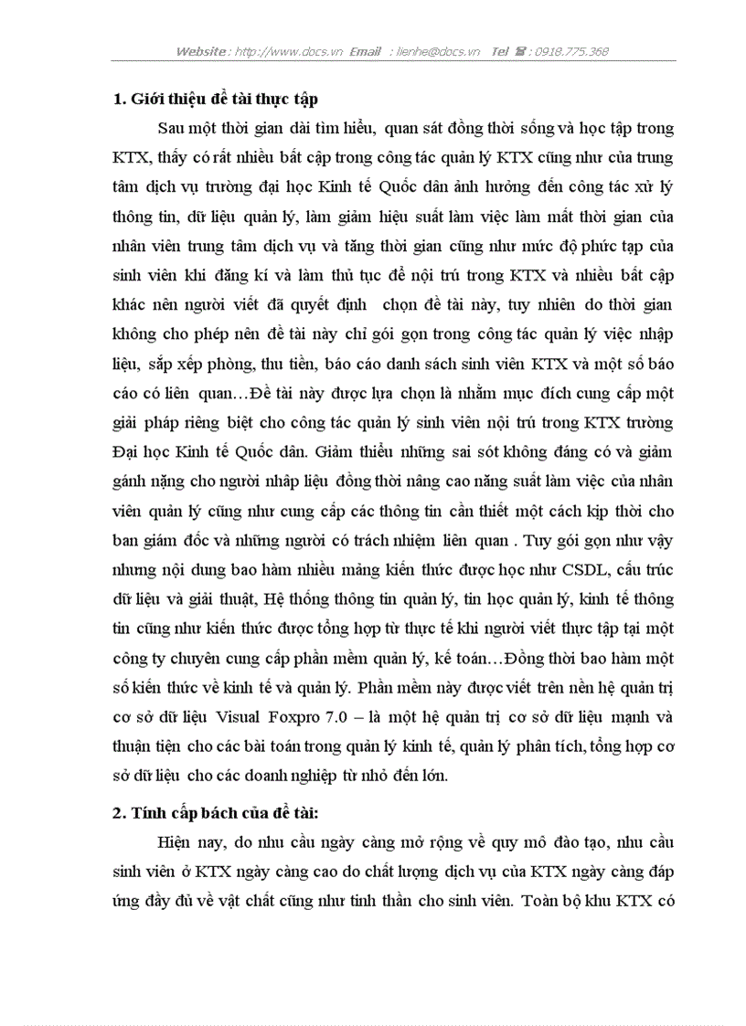 image for page Quản lý sinh viên nội trú trường đại học Kinh tế Quốc dân