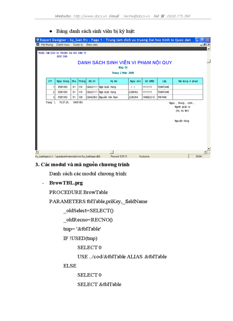 image for page Quản lý sinh viên nội trú trường đại học Kinh tế Quốc dân