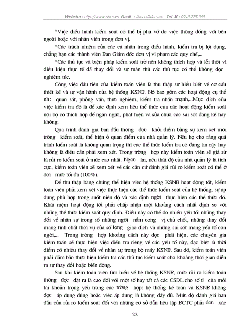 image for page Hoàn thiện quy trình đánh giá trọng yếu và rủi ro trong giai đoạn lập kế hoạch kiểm toán BCTC tại Công ty Kiểm toán Việt Nam