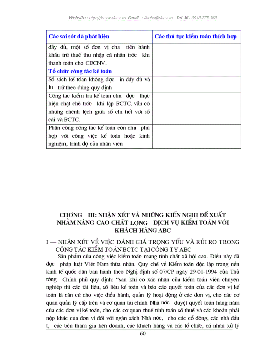 image for page Hoàn thiện quy trình đánh giá trọng yếu và rủi ro trong giai đoạn lập kế hoạch kiểm toán BCTC tại Công ty Kiểm toán Việt Nam