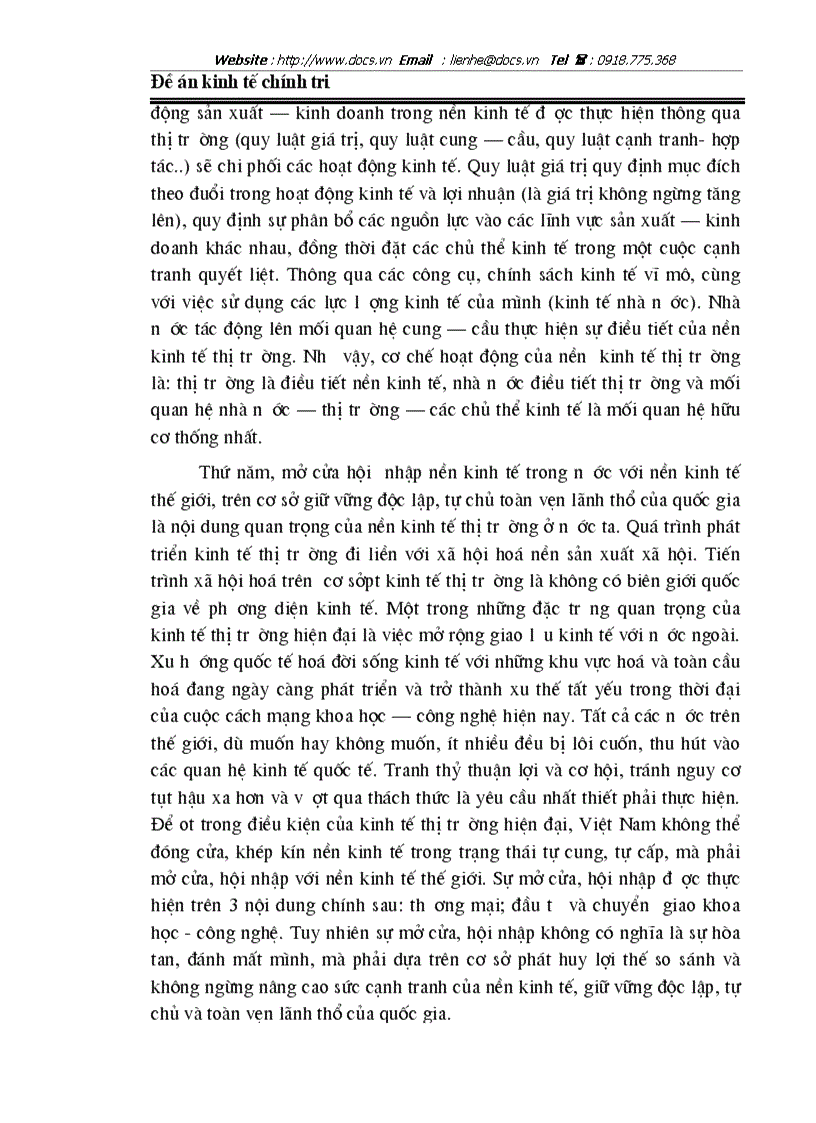 image for page Vận dụng lí luận của chủ nghĩa Mác Lênin về nền kinh tế thị trường