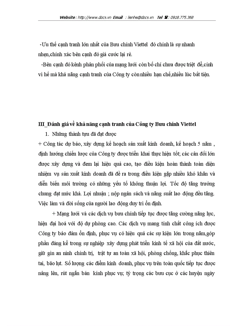 image for page Giải pháp nâng cao khả năng cạnh tranh của Công ty TNHH Nhà nước một thành viên Bưu chính Viettel