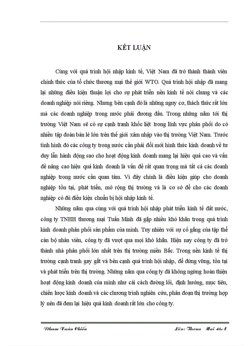 image for page Giải pháp nâng cao hiệu quả kinh doanh của công ty TNHH thương mại Tuấn Minh