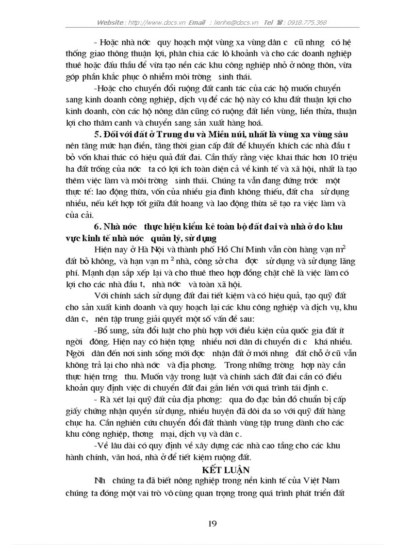 image for page Phương hướng đổi mới và hoàn thiện chính sách ruộng đất trong nông nghiệp nông thôn Việt Nam trong giai đoạn 2006 2010